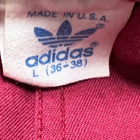 Vtg 70s Adidas Originals Track Pants Joggers Firebird Trefoil 3 Stripes Large - Picture 9 of 9